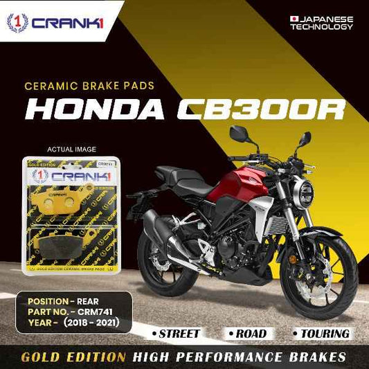 CRANK1 Brake Pad For Rear Honda CB 300R (2018-2021)-CRM741
