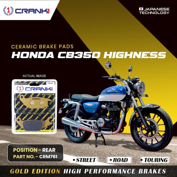 CRANK1 Brake Pad For Rear Honda CB 350 Highness-CRM761