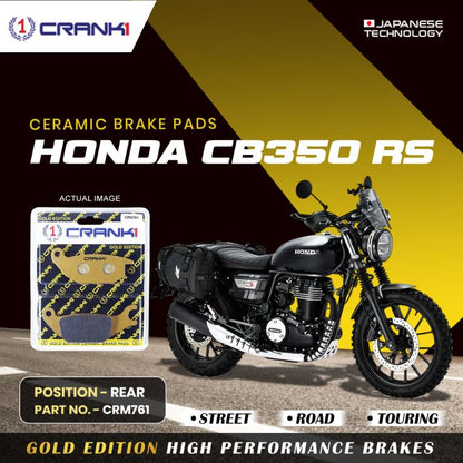 CRANK1 Brake Pad For Rear Honda CB 350 RS-CRM761