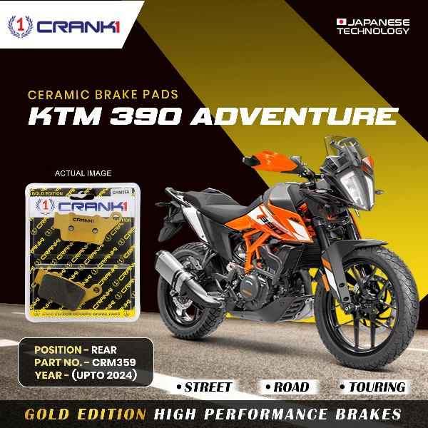 CRANK1 Brake Pad For Rear KTM Adventure 390 (Upto 2024)-CRM359