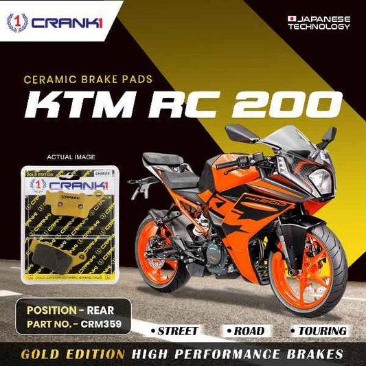 CRANK1 Brake Pad For Rear KTM RC 200-CRM359