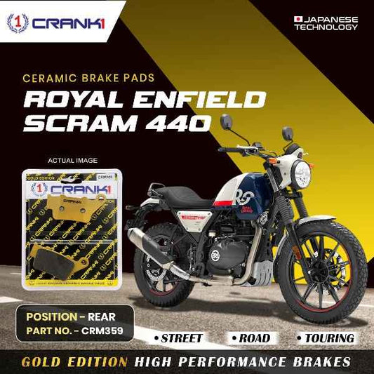 CRANK1 Brake Pad For Rear Royal Enfield Scram 440-CRM359