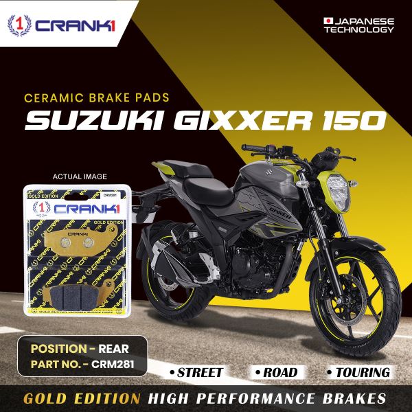 CRANK1 Brake Pad For Rear Suzuki Gixer 150-CRM281