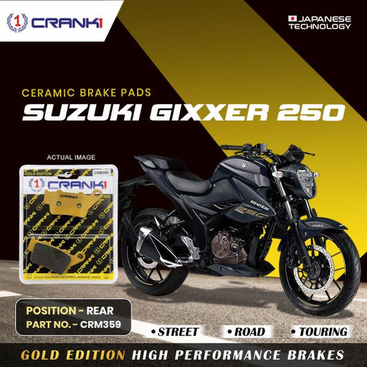 CRANK1 Brake Pad For Rear Suzuki Gixer 250-CRM359