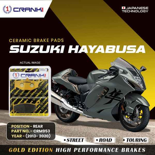 CRANK1 Brake Pad For Rear Suzuki Hayabusa (2013-2020)-CRM953