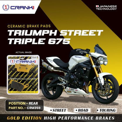 CRANK1 Brake Pad For Rear Triumph Street Triple 675-CRM359