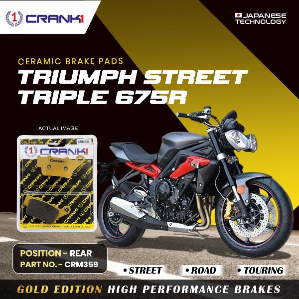 CRANK1 Brake Pad For Rear Triumph Street Triple 675 R-CRM359