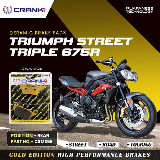 CRANK1 Brake Pad For Rear Triumph Street Triple 675 R-CRM359