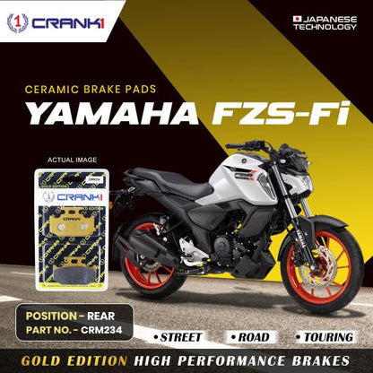 CRANK1 Brake Pad For Rear Yamaha FZS-Fi-CRM234