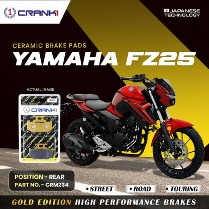 CRANK1 Brake Pad For Rear Yamaha FZ 25-CRM234