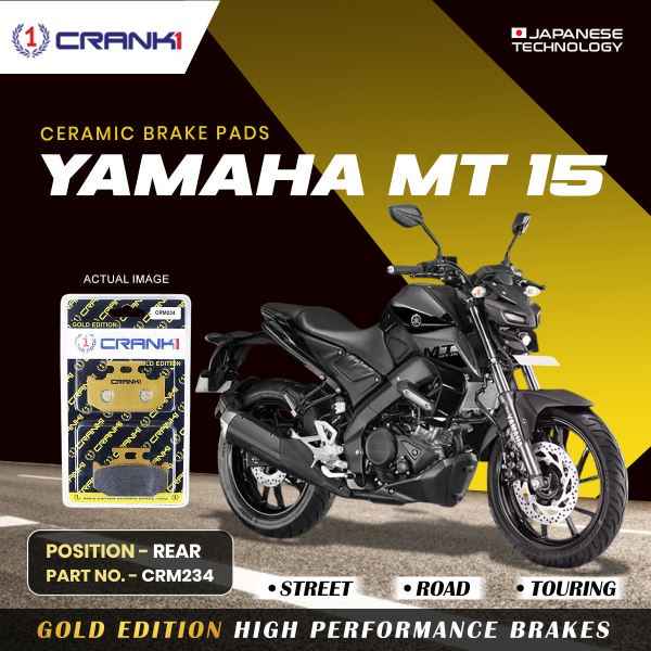 CRANK1 Brake Pad For Rear Yamaha FZS-Fi-CRM234