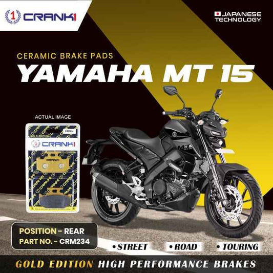 CRANK1 Brake Pad For Rear Yamaha FZS-Fi-CRM234