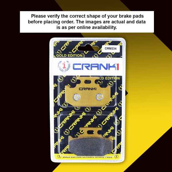 CRANK1 Brake Pad For Rear Yamaha FZS-Fi-CRM234