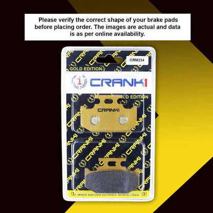 CRANK1 Brake Pad For Rear Yamaha FZS-Fi-CRM234