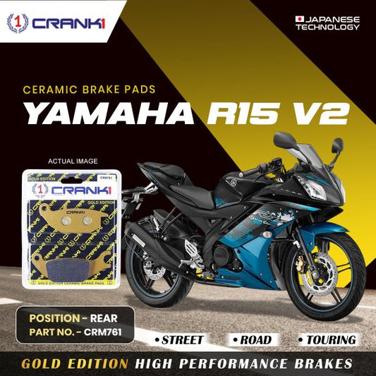 CRANK1 Brake Pad For Rear Yamaha R15 V2-CRM761