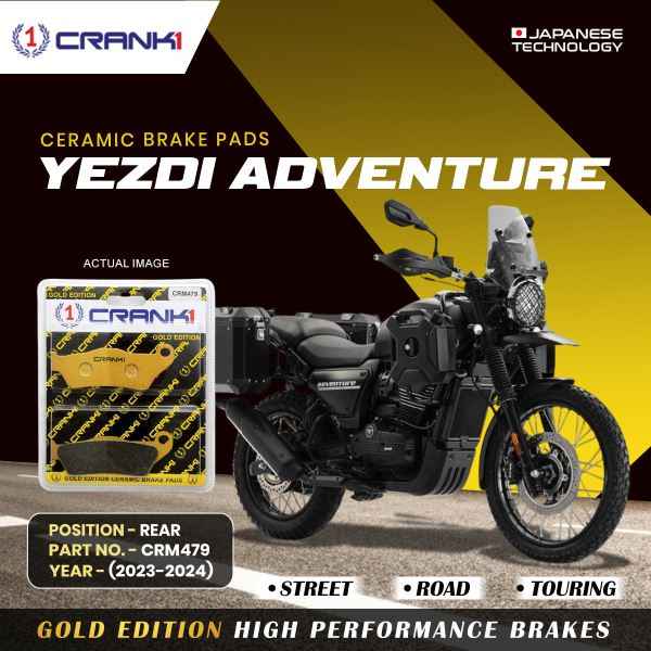 CRANK1 Brake Pad For Rear Yezdi Adventure (2023-2024)-CRM479