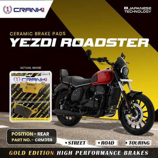 CRANK1 Brake Pad For Rear Yezdi Roadster -CRM359