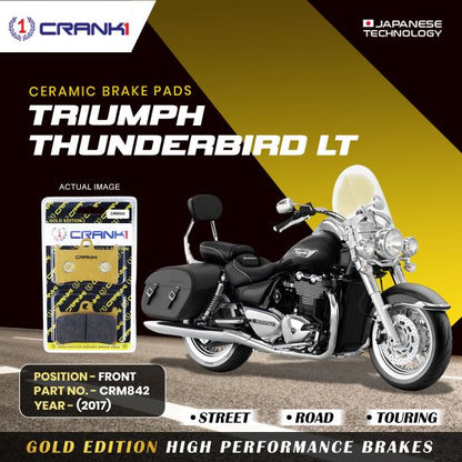 CRANK1 Brake Pad For Triumph Thunderbird LT (2017) Front-CRM8422 Sets