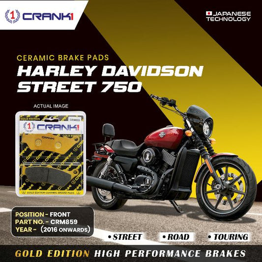 CRANK1 Brake Pad Front For -Harley Davidson Street 750-2016 Onward-CRM859