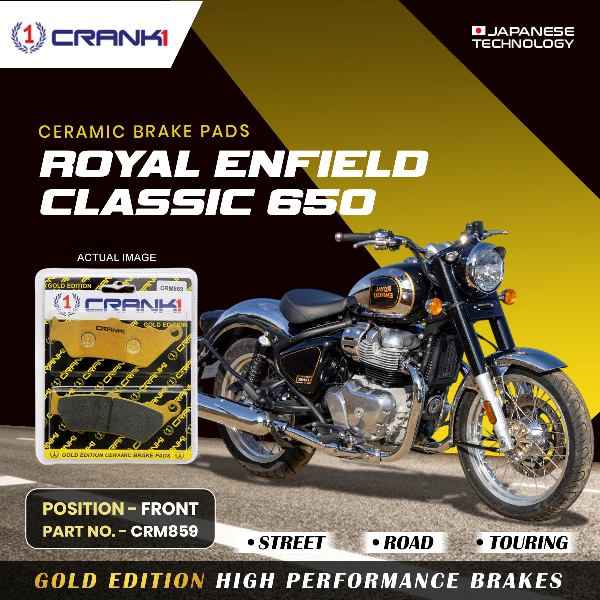 Ceramic Brake Pads For Royal Enfield Classic 650 - Front - CRM859 - CRANK1