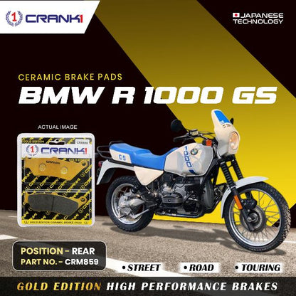 CRANK1 Brake Pad Rear For BMW R 1000 GS-CRM859