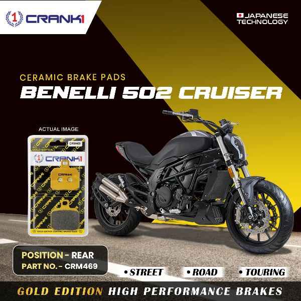 CRANK1 Brake Pad Rear For Benelli 502C Cruiser-CRM469