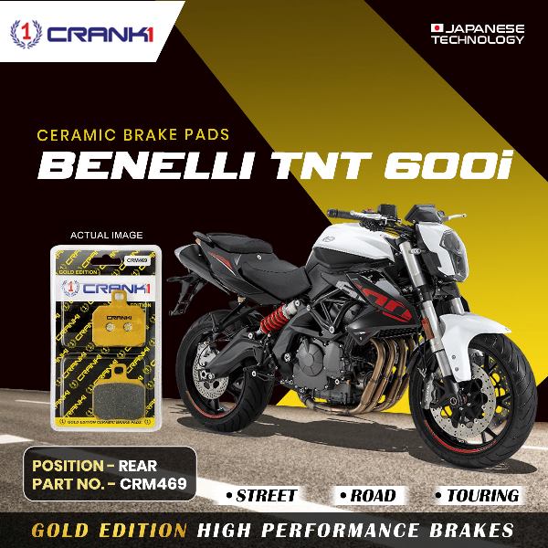 CRANK1 Brake Pad Rear For Benelli TNT 600i-CRM469