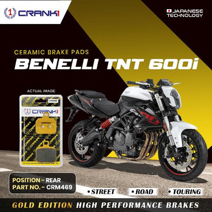 CRANK1 Brake Pad Rear For Benelli TNT 600i-CRM469