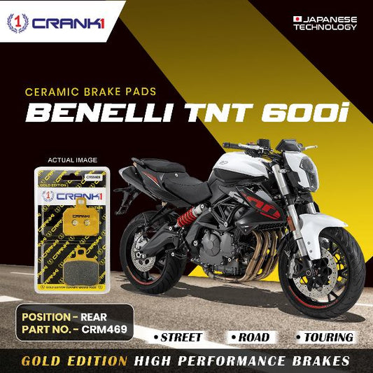 CRANK1 Brake Pad Rear For Benelli TNT 600i-CRM469