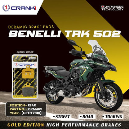 CRANK1 Brake Pad Rear For Benelli TRK 502 Upto 2016-CRM469