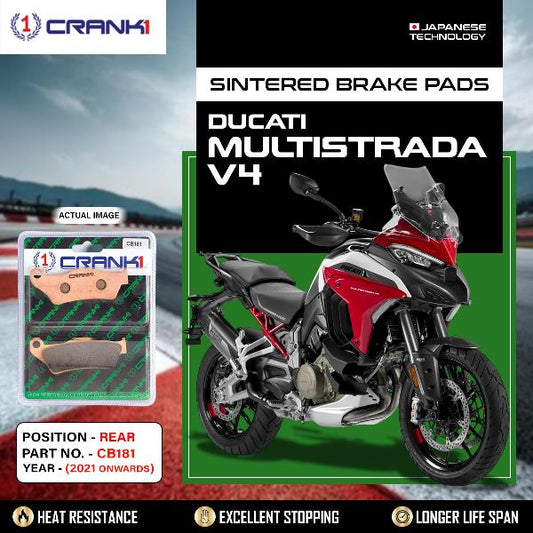 CRANK1 Brake Pad Rear For Ducati Multistrada 1200 V4 (2021 Onwards)-CB181