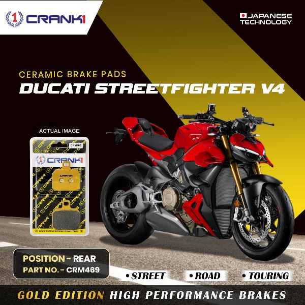 CRANK1 Brake Pad Rear For Ducati Streetfighter V4-CRM469
