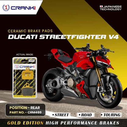 CRANK1 Brake Pad Rear For Ducati Streetfighter V4-CRM469