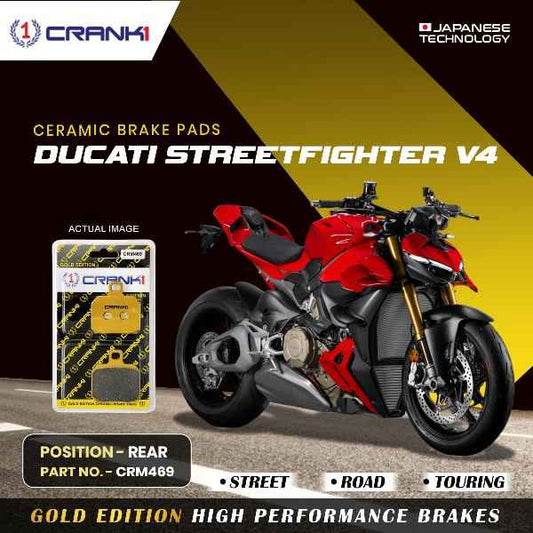 CRANK1 Brake Pad Rear For Ducati Streetfighter V4-CRM469