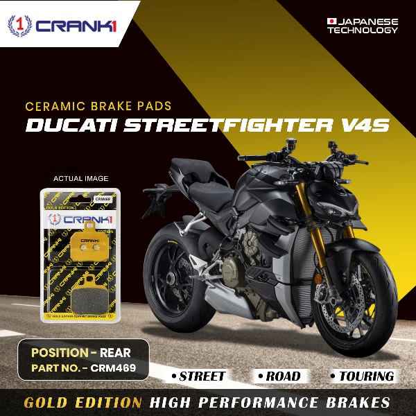 CRANK1 Brake Pad Rear For Ducati Streetfighter V4S -CRM469