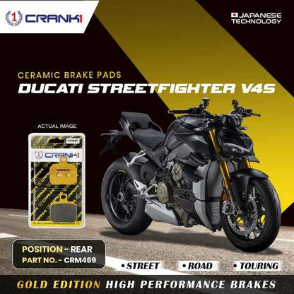 CRANK1 Brake Pad Rear For Ducati Streetfighter V4S -CRM469