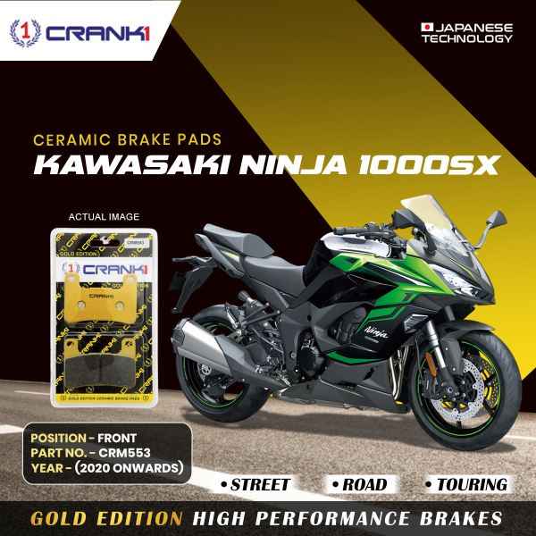 CRANK1 Brake Pad for Front Kawasaki Ninja 1000SX (2020 Onwards) -CRM553/2 Sets