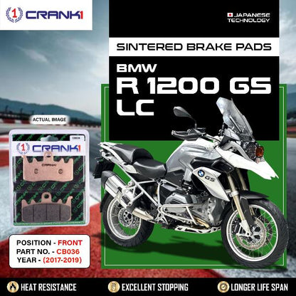 CRANK1 Brake Pads Front BMW R1200 GS LC 2017-2019-CB036-2 Sets