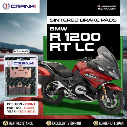 CRANK1 Brake Pads Front BMW R1200 RT LC 2014-2018-CB036-2 Sets