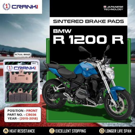 CRANK1 Brake Pads Front BMW R1200 R 2015-2018-CB036-2 Sets