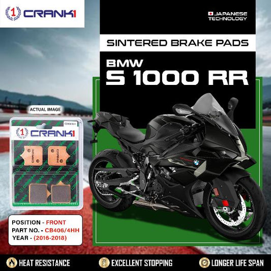 CRANK1 Brake Pads Front BMW S1000 RR– 2016 to 2018-CB4064HH (2 Sets Front)