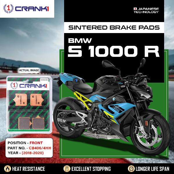 CRANK1 Brake Pads Front BMW S1000 R – 2018 to 2020-CB4064HH(2 Sets Front)