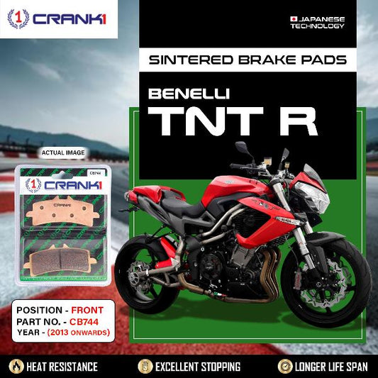 CRANK1 Brake Pads Front Benelli TNT R -2013 Onwards -CB744-2 Set