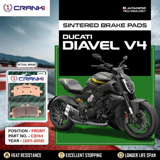 CRANK1 Brake Pads Front Ducati Diavel V4 (2011-2018) -CB744-2 Set
