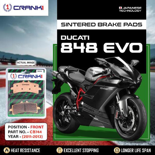 CRANK1 Brake Pads Front Ducati EVO 848  (2011-2013)-CB744-2 Set