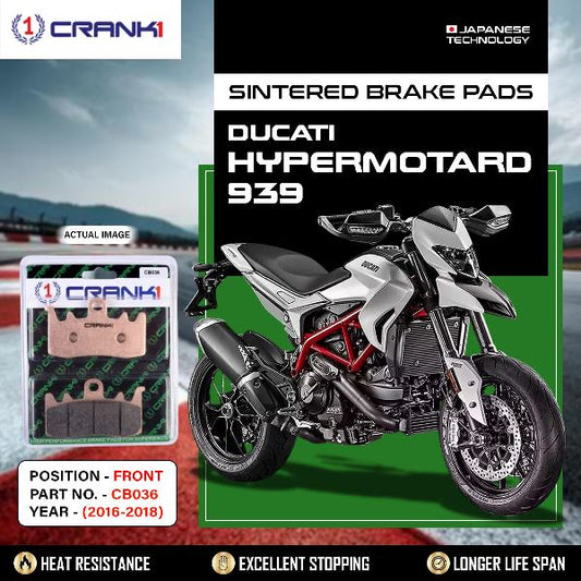 CRANK1 Brake Pads Front Ducati Hypermotard 939 2016-2018-CB036-2 Sets
