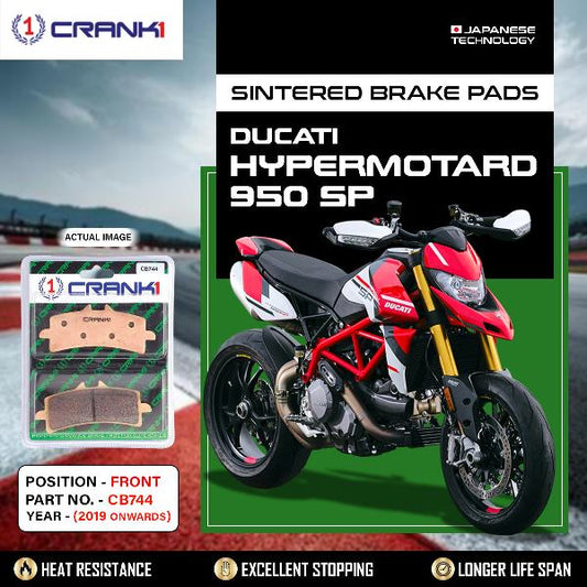 CRANK1 Brake Pads Front Ducati Hypermotard 950  SP 2019 Onwards-CB744-2 Set