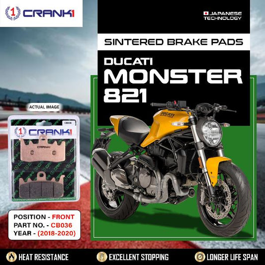 CRANK1 Brake Pads Front Ducati Monster 821 2018-2020-CB036-2 Sets Front