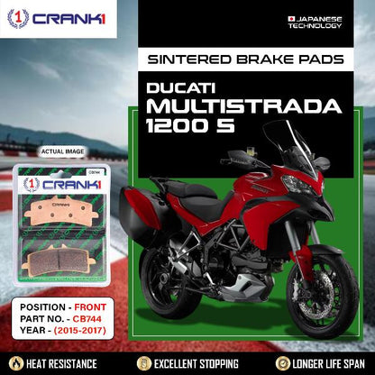 CRANK1 Brake Pads Front Ducati Multistrada 1200S  2015-2017 -CB744-2 Set