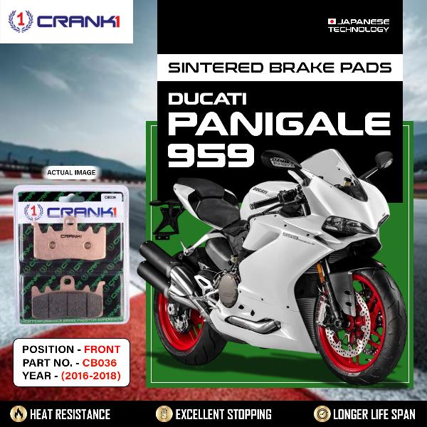 CRANK1 Brake Pads Front Ducati Panigale 959 2016-2018-CB036-2 Sets Front